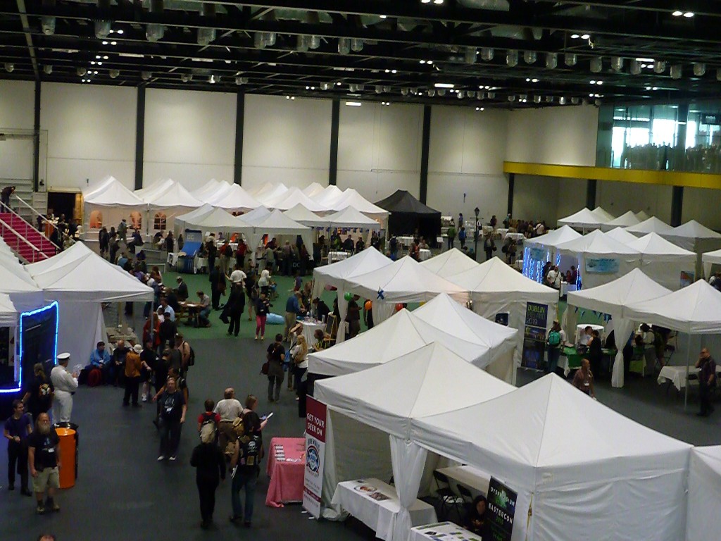 The calm before the storm - Thursday afternoon at Loncon3, by Peter Morrison (Click here for more of Peter's Loncon3 Photoset).