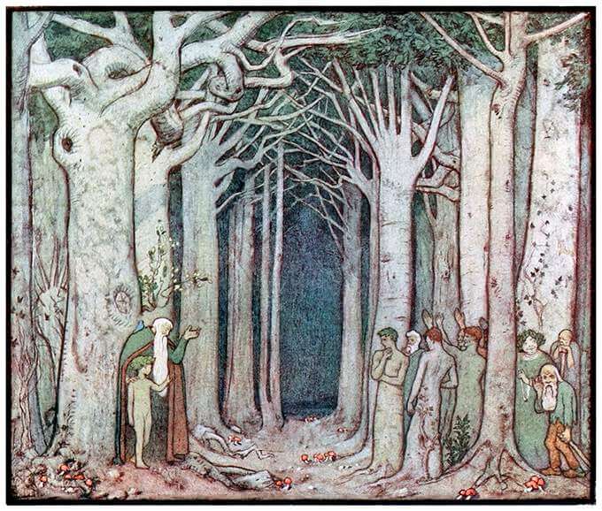 The Oak addresses the Spirit of the Trees | Frederick Cayley Robinson